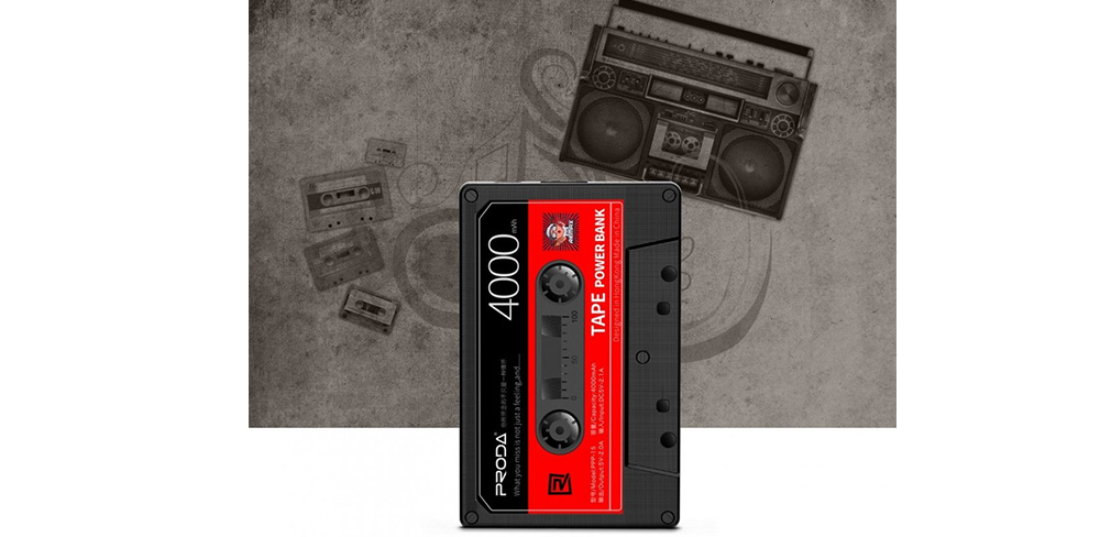 Внешний-аккумулятор Remax Proda Tape в виде кассеты